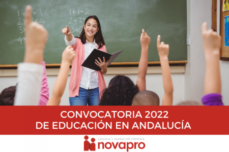 Convocatoria en 2022 para docentes de la Junta de Andalucía